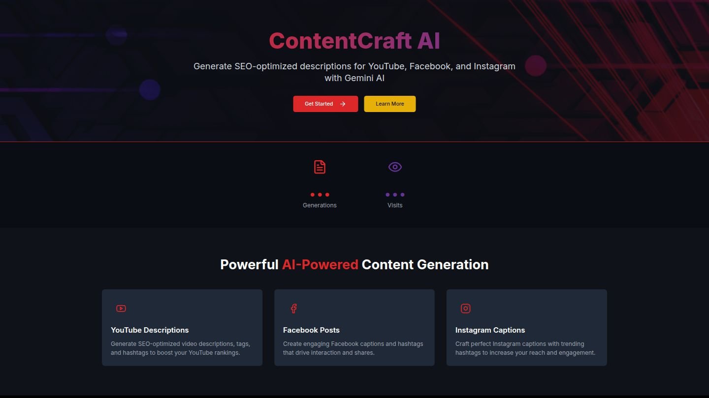 ContentCraft AI Screenshot